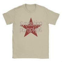 Smashing Pumpkins T-shirt Vyrams 100% Medvilnė Vintage T-shirt Apvali apykaklė T-shirt Trumpomis rankovėmis Viršutiniai drabužiai Dovanojimo idėja 6XL chaki