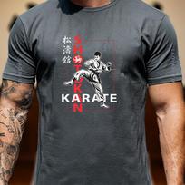 Shotokan Karate Martial Arts Fighter Graphic T Shirt Unisex Unisex Unisex Kanji Symbol Print Cotton Dojo Training Top 3XL black