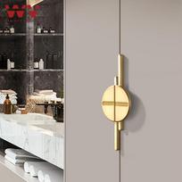 WV Chinese Kitchen Cabinet Storage Gold Door Handles Kitchen Cabinet Handles Solid Drawer Knobs Fashion Furniture Hardwaree L auksas