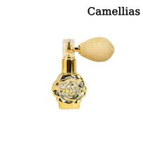 Refillable Airbag Perfume Atomizer 1Pcs Portable Rose Glass Fragrance Powder Splitter for Purse Daily Use Camellias beige