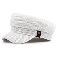 New Four Seasons Beret Hat Sunscreen Mesh Thin Flat Top Duck Tongue Hat Unisex Fashion Retro Military Caps Casual Equestrian Hat balta