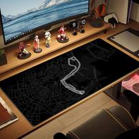 F1 Circuit Zandvoort Large Size Mouse Pad Large Gaming Table Cushion Non-slip Laptop Tablet Big Mousepad XXL Mat Mini PC Playmat With Lock edge 30cmx80cm(11.8x31.5inch) brown