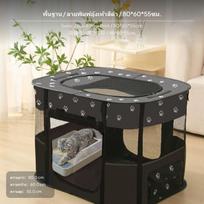 Large Cat Birthing Tent, Foldable Pet Playpen, Oxford Fabric, Breathable 80*60*55cm Yellow Carrot 80*60*55cm Black Paw Print gray