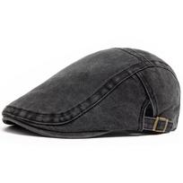 New Vintage Cotton Beret Men Women Fashion Flat Visor Cap Casual Autumn Berets Retro Newsboy Hat Summer Unisex Adjustable One Size juoda