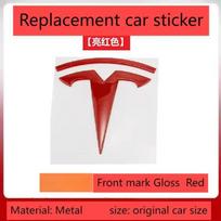 metalas For Tesla- Automobilio priekinis ženklelis Galinės bagažinės ženklelis Tinka Model 3 Mode Y logotipų keitimas priekiniai ir galiniai logotipai juodinimas For MODEL  3