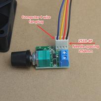 Dc12V Fan Governor Pwm Speed Controller With Switch Single Channel 4 Pin Low Power Mute For Computer Case Fans 1pc