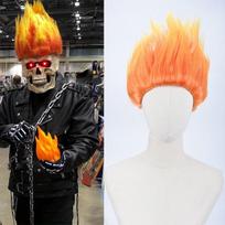 Dragon Ball Z Goku Cosplay Wig Full Head Cap Orange Gradient Heat Resistant Synthetic Hair Halloween Costume Party Orange to Yellow Gradient orange