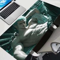 New Mouse Pads Big One Piece Zoro Gamer Keyboard Mousepad Pc Computer Desk Mat Gaming Pad Mouse Mats For Cs Go Lol 800x400x2mm gray