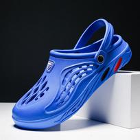 NAUJOS Sodo klumpės Sandalai Lengvos, kvėpuojančios paplūdimio lauko šlepetės, skirtos vyrams, moterims 45 mėlyna