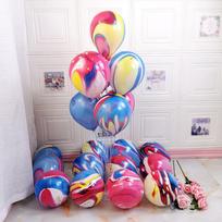 50/100pcs Agate Balloons Colorful Cloud Balloon Baby Shower Wedding  Birthday Party Decoration Black Blue Green Helium Balloon 50pcs&10inch gray