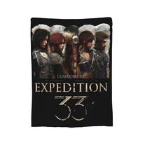 Clair Obscur Expedition 33 Game Blankets Fleece Print  Multi-function Lightweight Throw Blanket for Home Car Rug Piece 30x40in gray