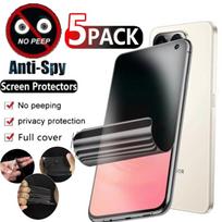 5 vnt. privatumo hidrogelio plėvelė Honor 400 Lite 300 200 100 Pro 90, anti-spy ekrano apsauga Honor 400 200, anti-peeping minkšta plėvelė Anti-Spy&Honor 400 smart juoda