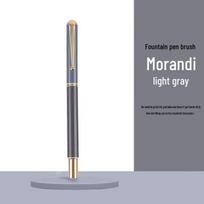 Engravable Pen-Style Calligraphy Brush - Soft Tip Nylon Ink Cartridge Fountain Pen pelenų pilka spalva