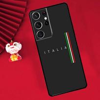Italijos vėliavos dėklas, skirtas Samsung Galaxy S24 S26 Ultra S21 S22 S20 S23 S25 Ultra Plus S10 S25 FE, dangtelis Funda Galaxy S22 black
