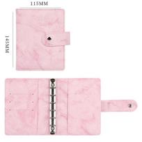 New A7 Pu Leather Budget Binder Notebook Planner Cash Envelopes Set with Binder Pockets for Money Budget Saving Bill Organizer rožinė
