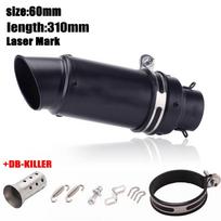 GP Project Exhaust Pipe 51mm/60mm Db Killer Motorcycle Exhaust Pipe with for SC Kawasaki Z900 Z800 Er6n Sv650 R1 R3 MT03 black