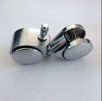 Aliuminio lydinio antistatiniai pasukami kėdės ratukai su laidžiais ratais ir tvirtais kojelių puodeliais 2.5 inch alloy caster, M10 screw fixed
