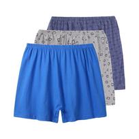 3 vnt. vyriškos medvilninės apatinės kelnės XL 2XL 3XL 4XL 5XL Laisvos, minkštos, kvėpuojančios vyriškos bokserių šortai Namų apatinės kelnės 3XL gray