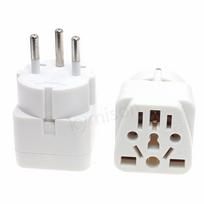 Universal Israe IL Plug Adapter 3 Pin EU Euro AU US UK To Israel Travel Adapter Electric Power Cord Charger Socket Outlet 10A White T1 white