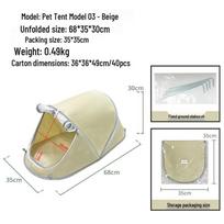 Puppy & Kitten Portable Tent House for Outdoor & Indoor Use beige
