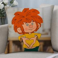 TV Series Meister Eder und Sein Pumuckl Cushion Cover Cushion Covers Natural Linen Breathable Sofa Bedroom Decor Pillowcase 60cmx60cm(24x24Inch)
