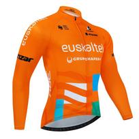 EUSKADI Professionalus Komandos Pavasarinis Ilgomahovės Dviračių Džersio Rinkinys Vyrams Dviračių Drabužiai MTB Dviratininko Džersio Šortai su Petnešėlėmis Rinkinys Ropa Ciclismo S orange