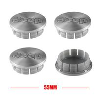 55/64MM Automobilio ratų centriniai dangteliai Logotipas Ženklelis Ratlankio dangtelis Priedai Jeep Wrangler Renegade Compass Gladiator Cherokee JL Patr gray