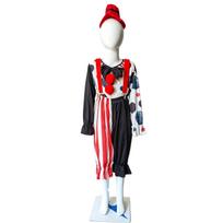 Helovino Vaikų Suaugusiųjų Klouno Kostiumas Festivalio Persirengimo Cosplay Klouno Cirko Scenos Kostiumas 150cm black