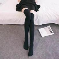 Women's Over the Knee Socks, Thigh High Long for Everyday Casual and Party Wear One Size juoda
