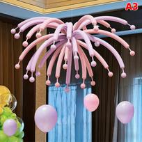 Colorful Long Strip Balloons Dopamine Firework Decoration Balloon Multicolor Latex Balloon Birthday Wedding Party Photo Backdrop Other white