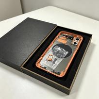 Galinio korpuso baterijos dangtelis, skirtas iPhone 12, paverčiantis jį 17 Pro, „pasidaryk pats“, 12 panašus į 17 Pro, su dėklu orange 12 to 17pro