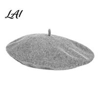 French Style Beret for Women Hat Artist Cap Warm Solid Color Cozy Winter Fashion Accessory pilka