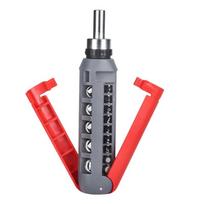 Adjustable Angle Ratcheting Screwdriver 14 in 1 Tool Kit with Ergonomic Grip for Tight Space Professional Repair Tool raudona