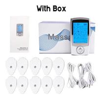 Tens Machine Ems Muscle Stimulator 16 Mode Dual Channel USB Charging Electronic Pulse Massager For Pain Relief gray