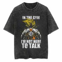 Dragon Ball Son Goku Anime Harajuku Washed Retro T-shirt Cotton Men Hip Hop Street Wear Oversized Women Short Sleeves 3XL black