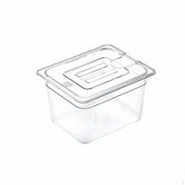 Sous Vide Cooking Container with Lid Optional Insulating Sleeve Rack white