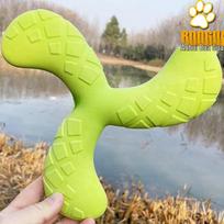 Bite-Resistant EVA Rubber Dog Frisbee for Outdoor Play gray