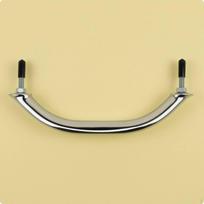 Curved Grab Bar 304 Stainless Steel Handle Shiny Silver Washroom Handrail for Wet Areas 219MM 406MM white
