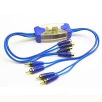 4 kanalų RCA garso triukšmo filtras slopintuvas įžeminimo kilpos izoliatorius automobilio stereosistemos 50W one size blue