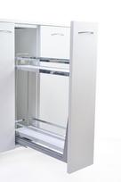 Cargo Basket 20 Tmy Chrome Soft Close - Full Extension 200 Solid Bottom White