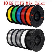 KINGROON 10KG PLA gija PETG 3D gija 1.75mm 3D spausdintuvui Gijų rinkinys Mišrios spalvos FDM spausdinimo medžiaga Greitas pristatymas