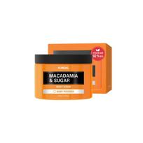 KUNDAL Macadamia Sugar Body Scrub Baby Powder 550g Exfoliating Smoothing Dead Skin Care 550g Korean Skincare K-Beauty 1 Piece black