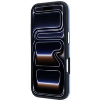 KARL LAGERFELD case for IPHONE 18 Pro/17 Pro compatible with MagSafe (Grained Embossed Ring  AND  Kameo Logo) light blue