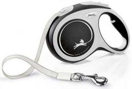 Flexi automatic leash New Comfort L tape 5 m color black.