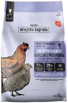 wiejska zagroda Sterilised Chicken with quail - dry cat food - 3kg