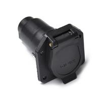 7 Way Blade to 12V Power Adapter with Dustproof Cover,7 Pin RVs Blade Adapter Trailer Connector for RVs Car 1 black