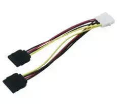 Goobay SATA power cable 5.25" male - 2xSATA 150 15pin female 15cm