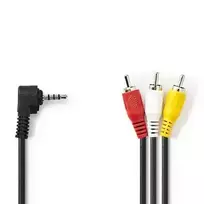 Nedis AV Cable 3.5 mm AV Male - 3x RCA Male 1.0 m Black