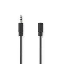 Nedis Stereo Audio Cable 3.5 mm Male - 3.5 mm Female 5.0 m Black