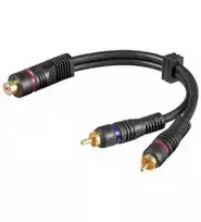 Goobay Audio/video cable 0.20m, RCA phono socket - 2 RCA phono plugs